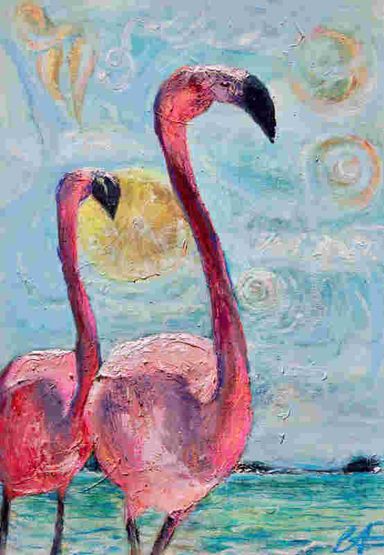 Pink Inspiration original oil painting by Cory Acorn